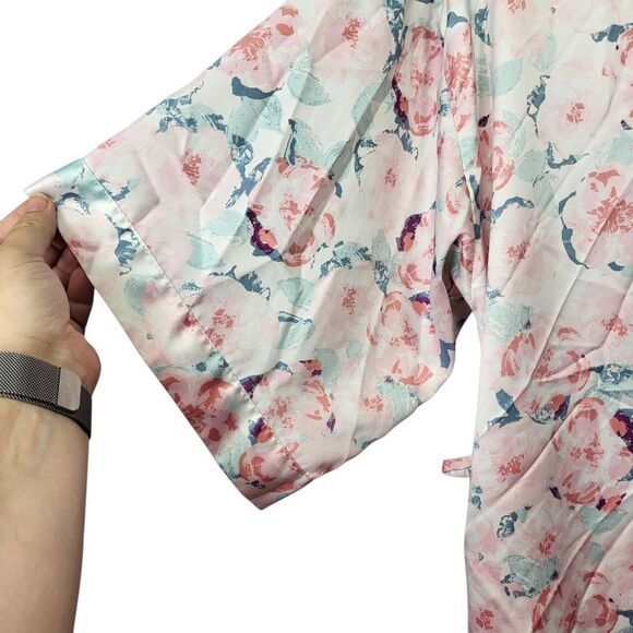 Icing Floral Belted Kimono Robe Size Small/Medium - Picture 7 of 11